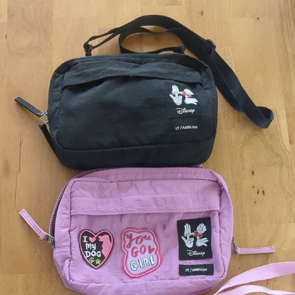 Black and Pink Crossbody Bags